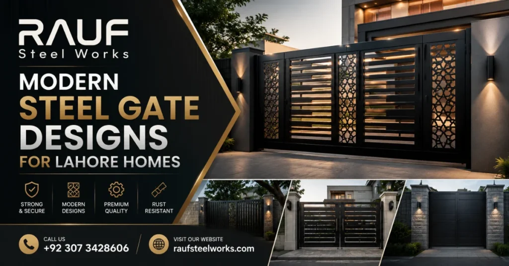 Modern Steel Gate Designs for Lahore Homes